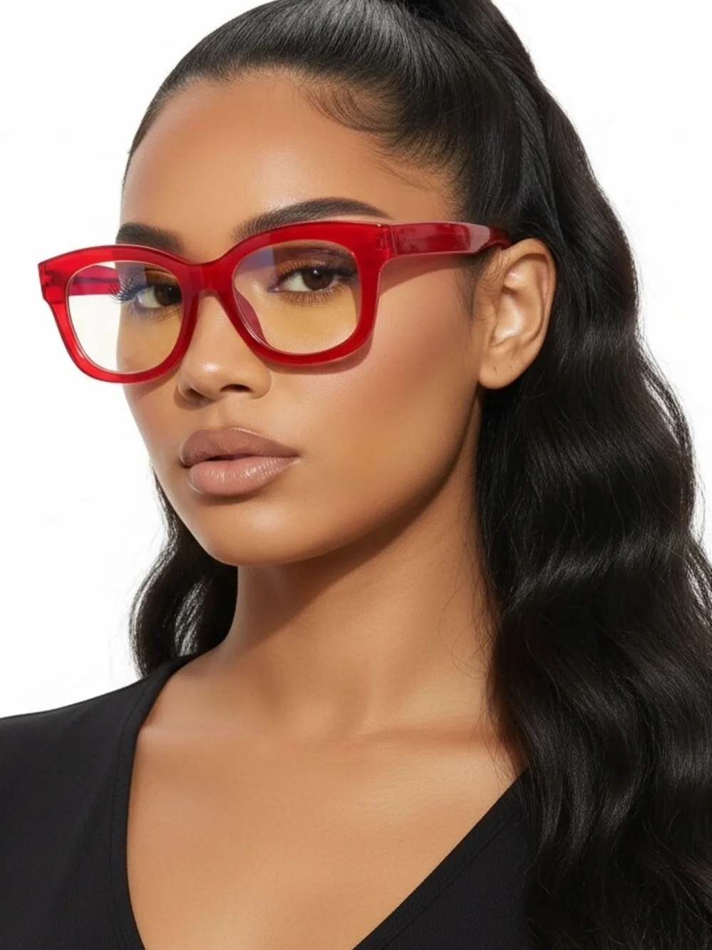 •Screen Queen• Red Blue Light Glasses Women | Bold Square Frame Glasses